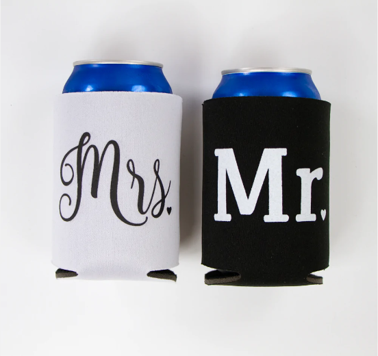 Personalized Double-Wall Insulated Wine Bottle Cooler - Floral Monogram