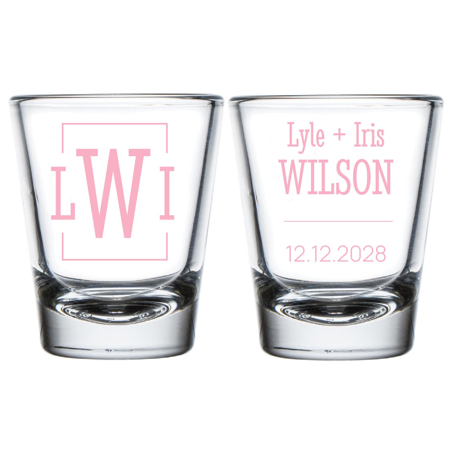 Monogram Shot Glasses (PK 180)
