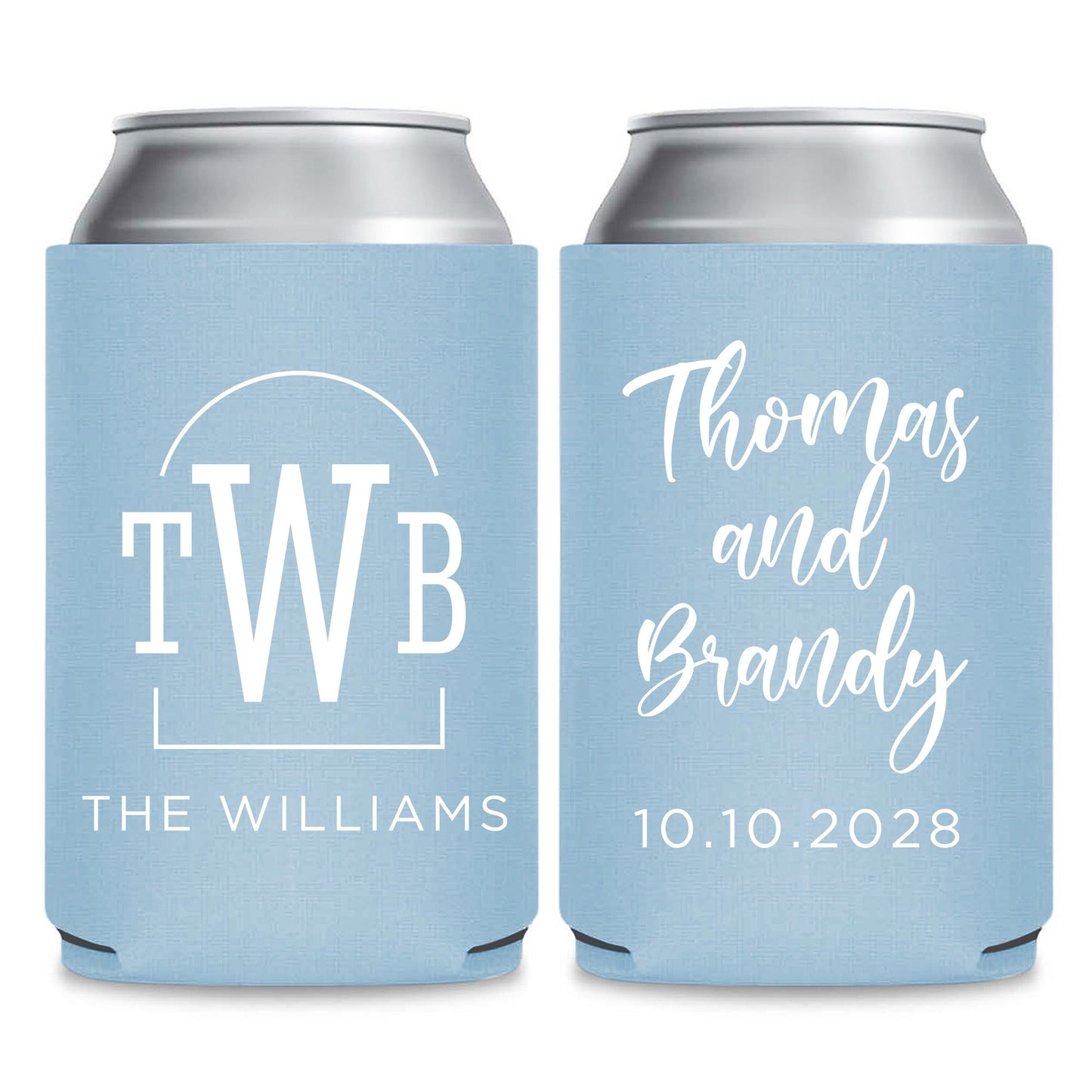 Customized Wedding Can Cooler Favors (PK 182)
