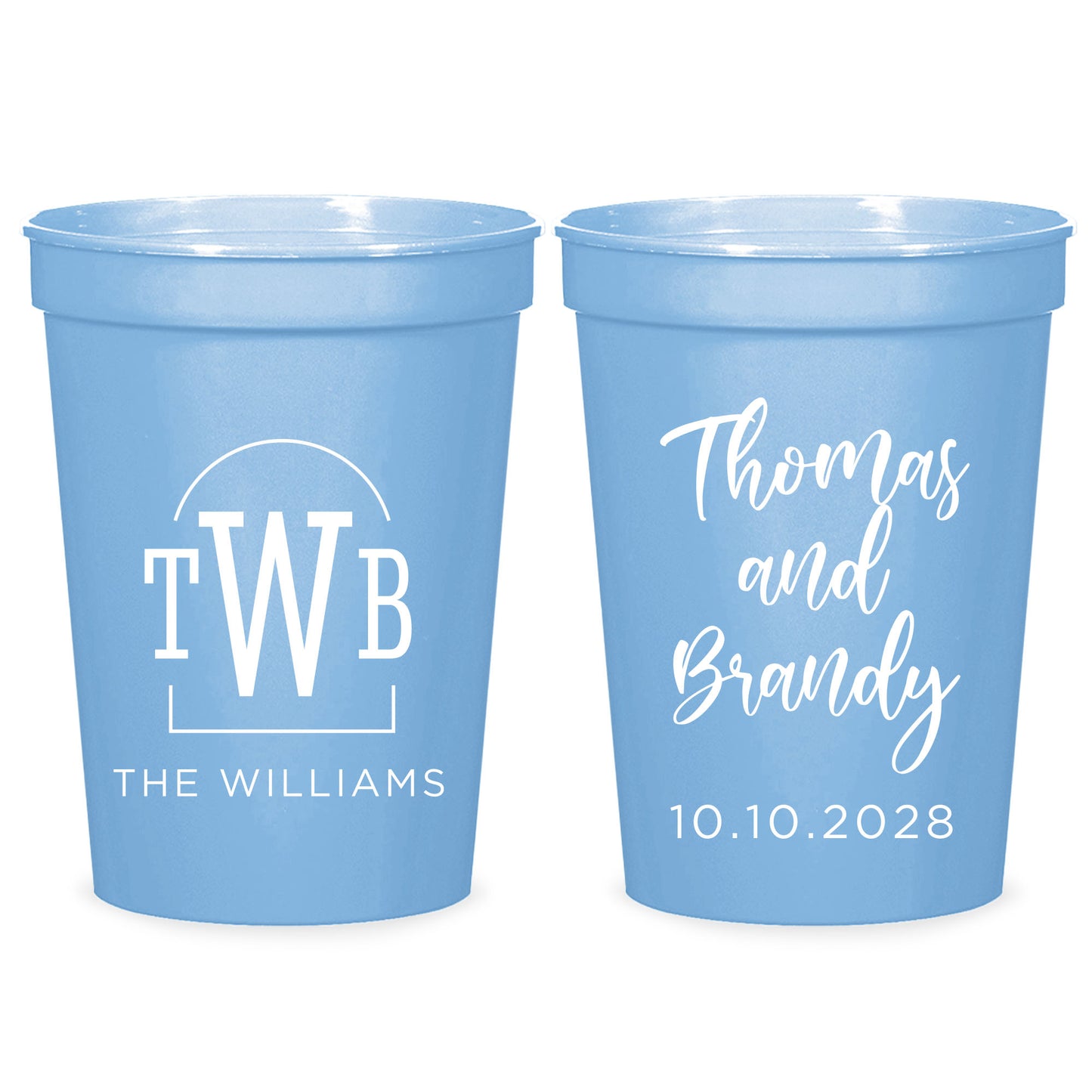 Custom Wedding Stadium Cups (PK 182)