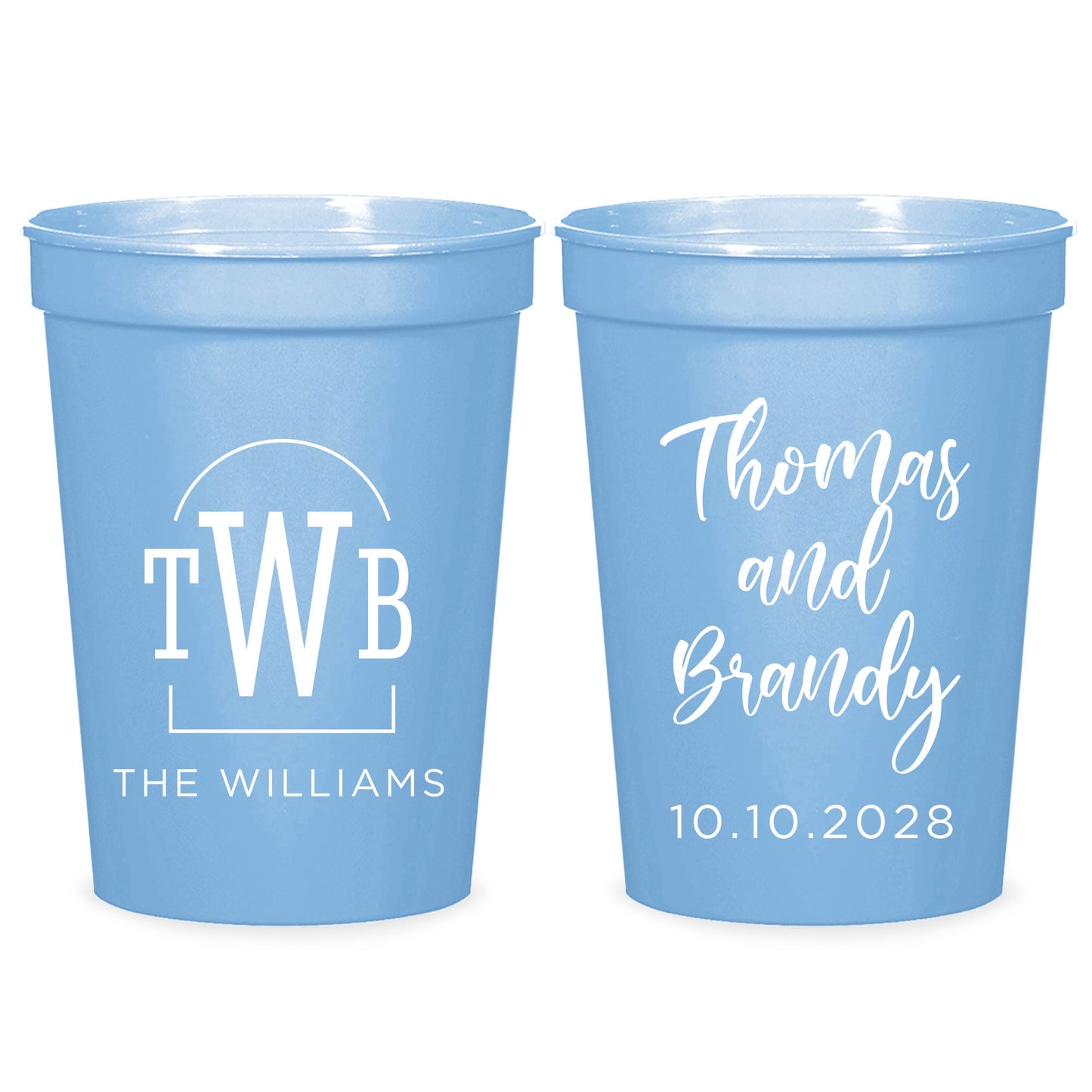Custom Wedding Stadium Cups (PK 182)