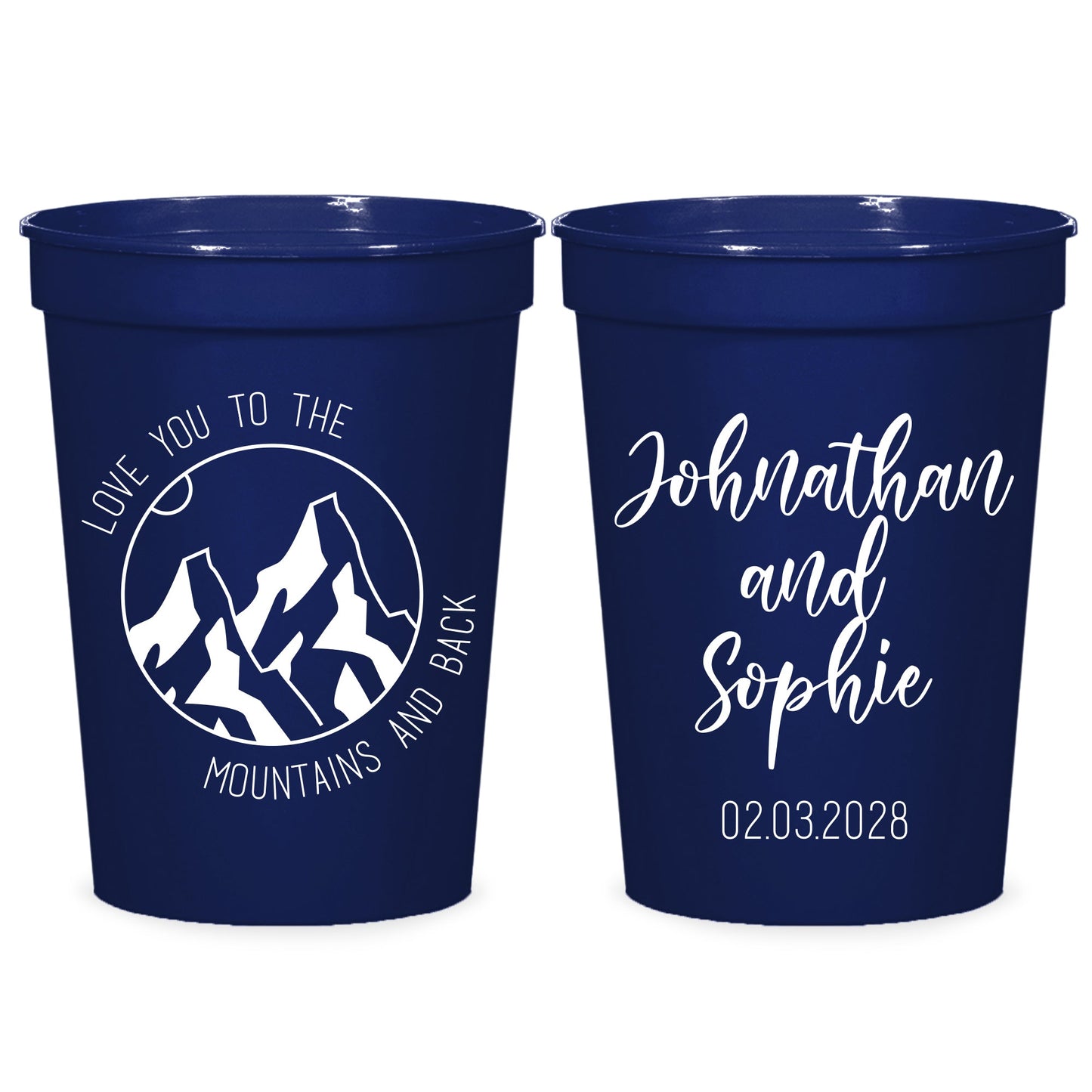 Custom Wedding Stadium Cups (PK 183)