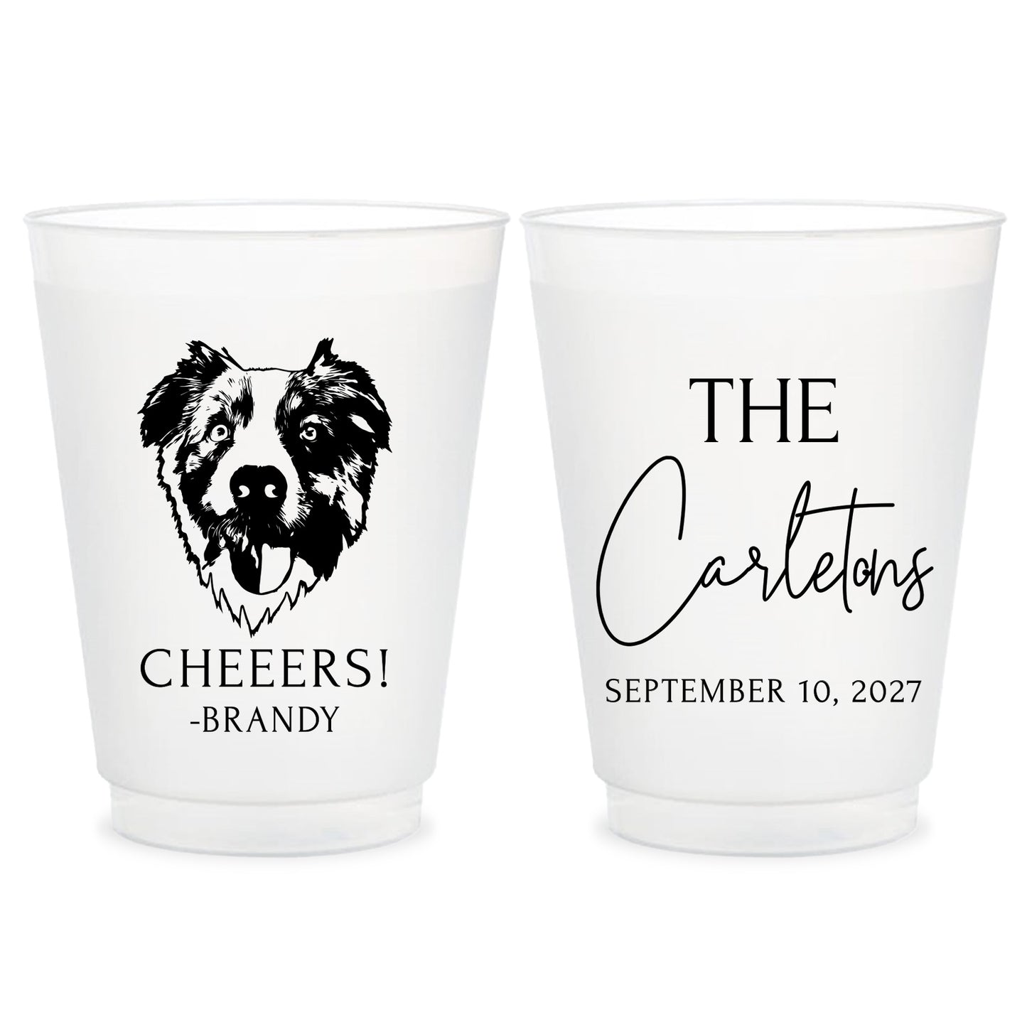 Pet Wedding Frosted Cups (KT249)