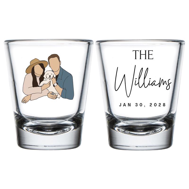 Personalized Wedding Shot Glasses (KT 297)