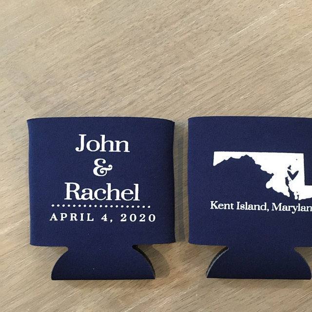 Texas State Custom Wedding Can Coolers (30)