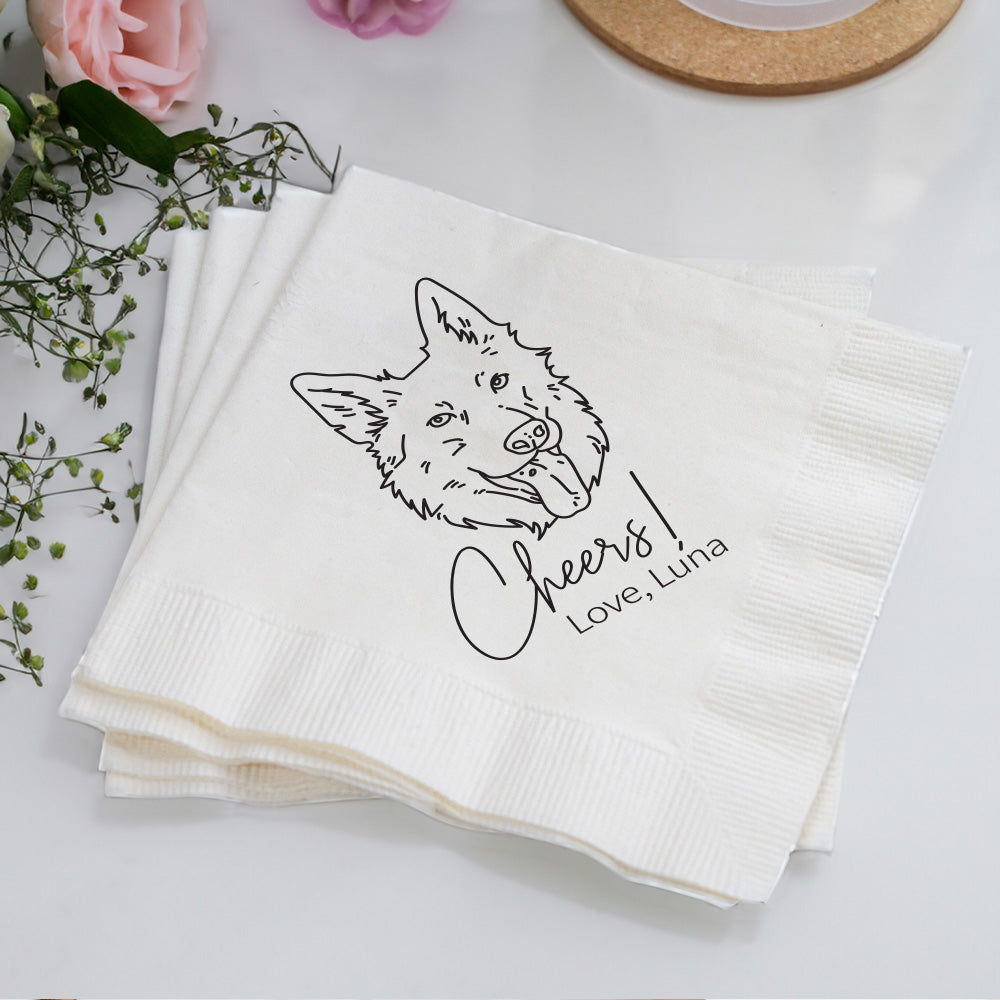 Pet Wedding Paper Napkins (12)