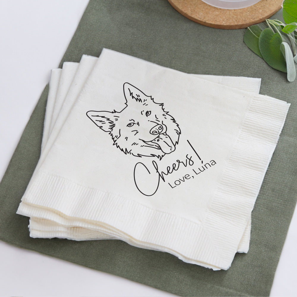 Pet Wedding Paper Napkins (12)