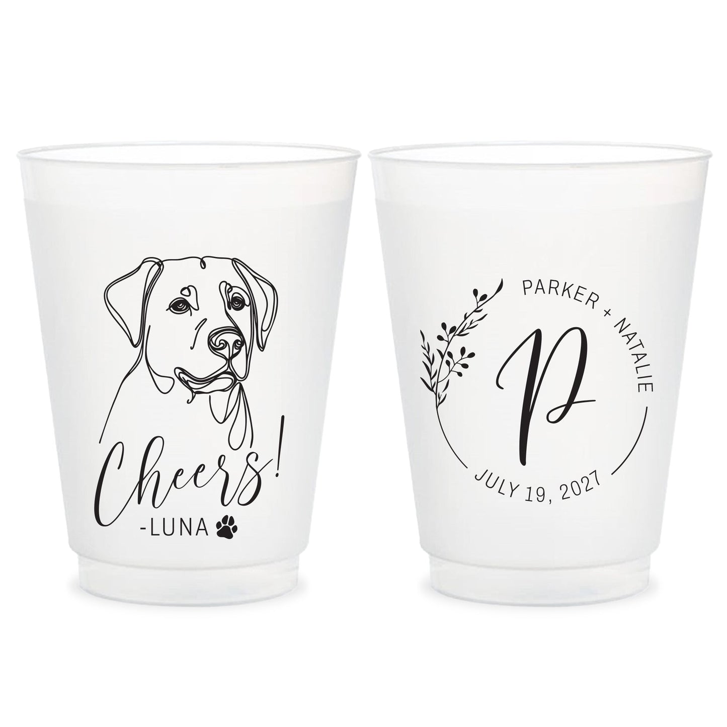 Customized Wedding Frosted Cups (LP329)