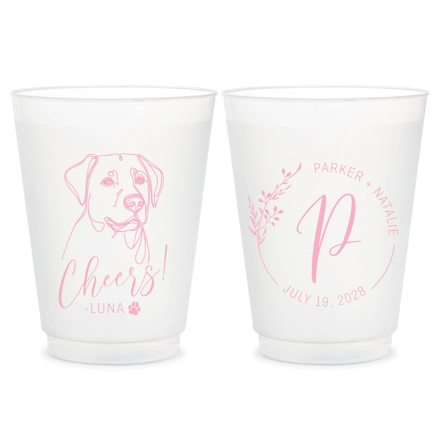 Customized Wedding Frosted Cups (LP329)