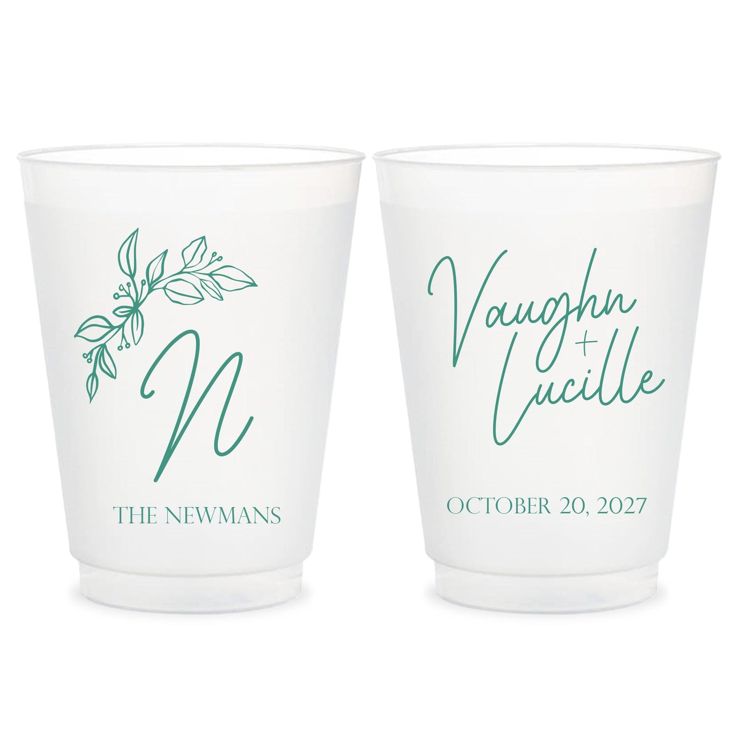 Personalized Wedding Frosted Cups (CS 371)