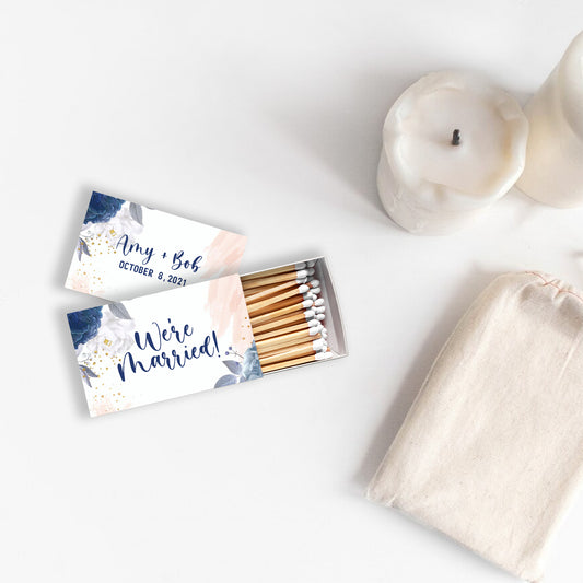 We're Married Wedding Matchbox Favors