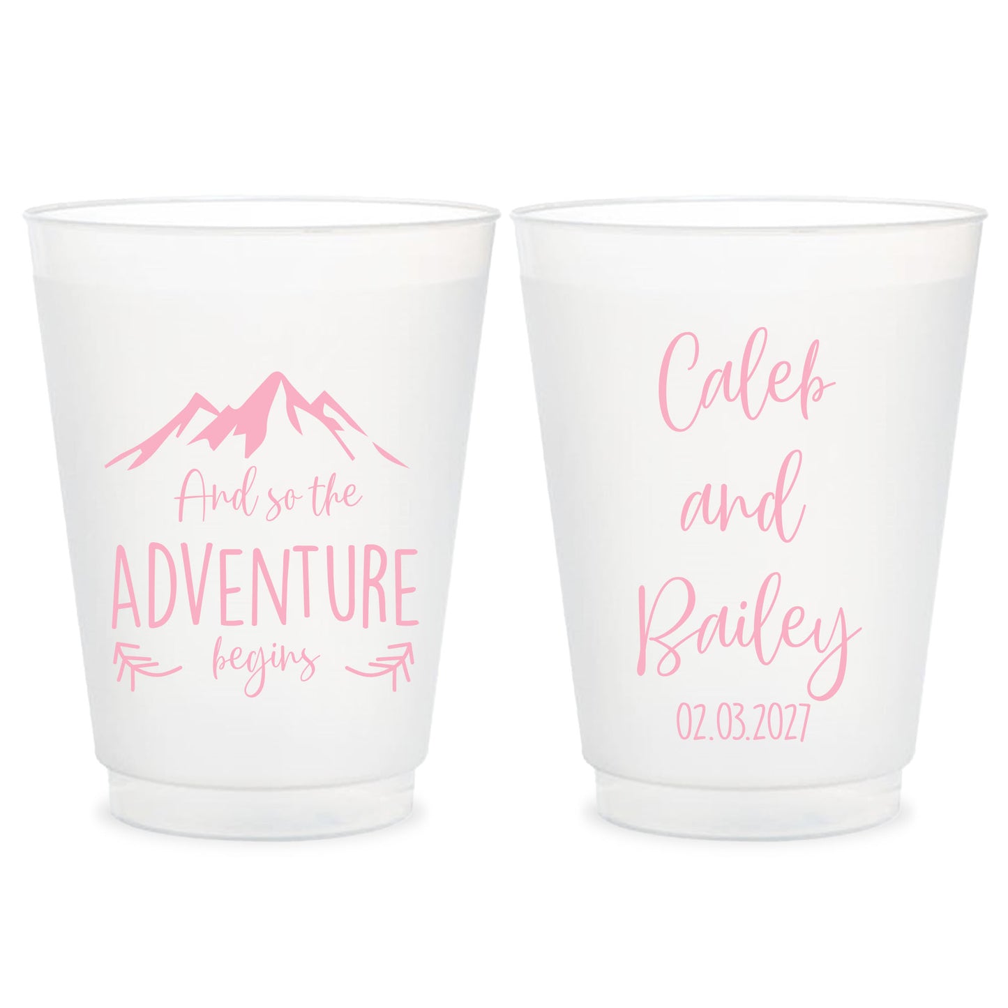Customized Wedding Frosted Cups (CS 381)