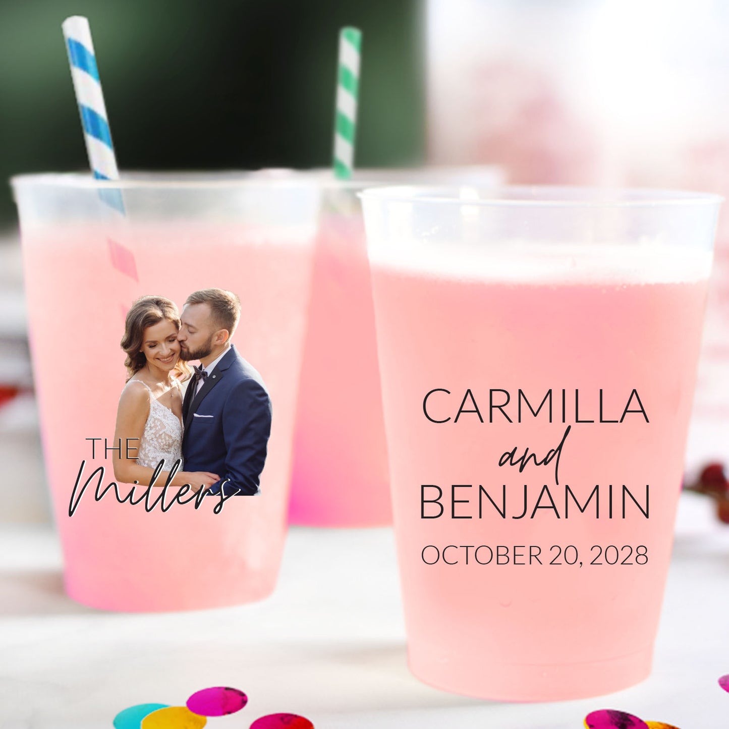 Frosted Plastic Wedding Cups (PK 409)