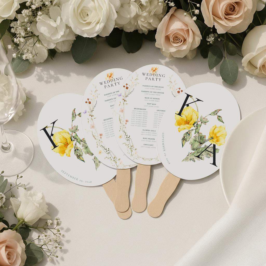 Custom Hand Fan Favors (12)