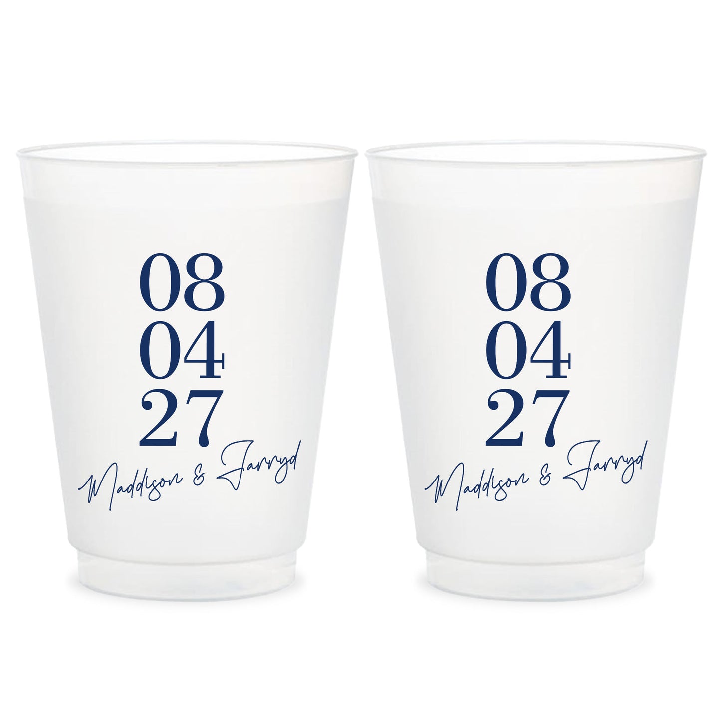 Customized Wedding Frosted Cups (CS 541)