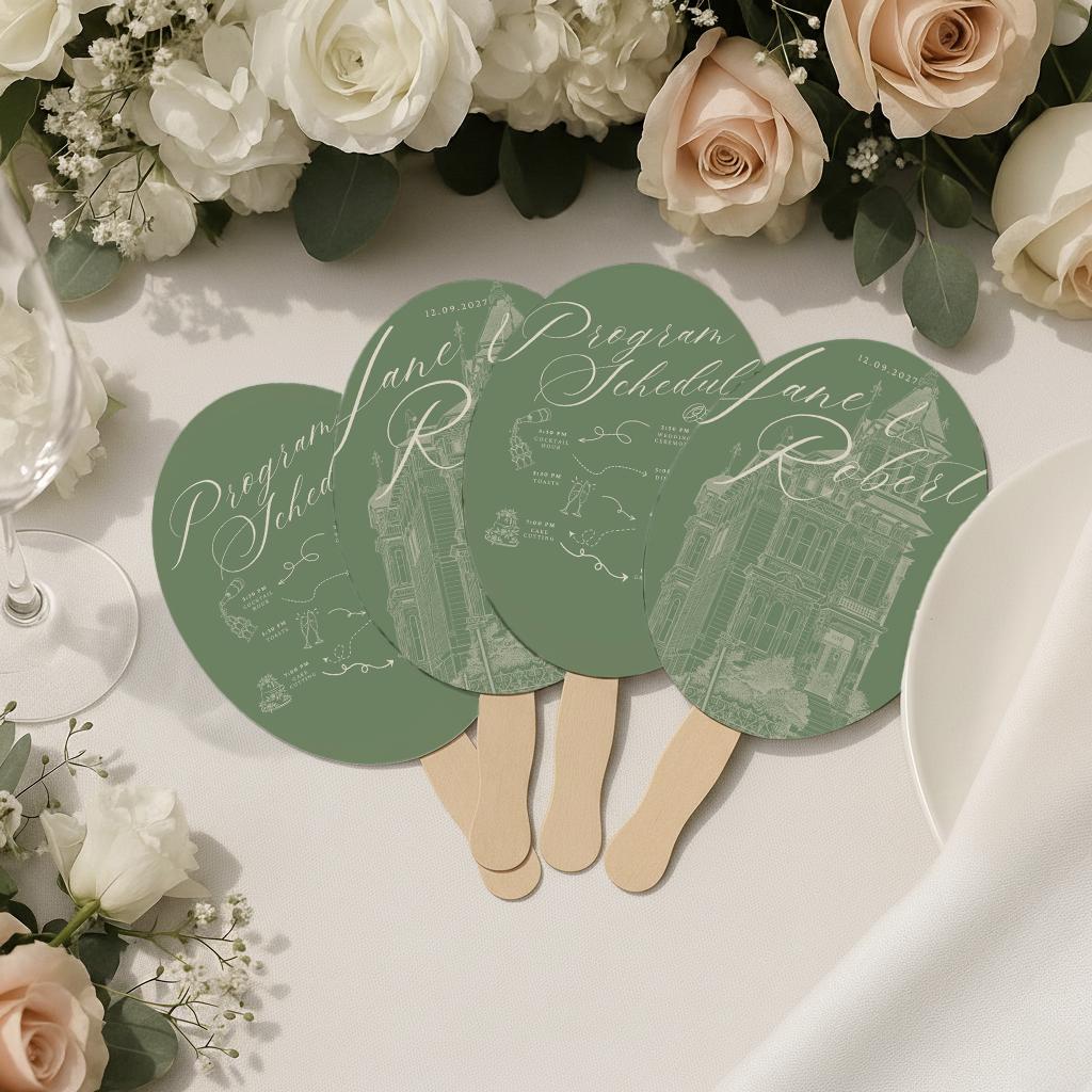 Wedding Guest Hand Fan Favors (7)