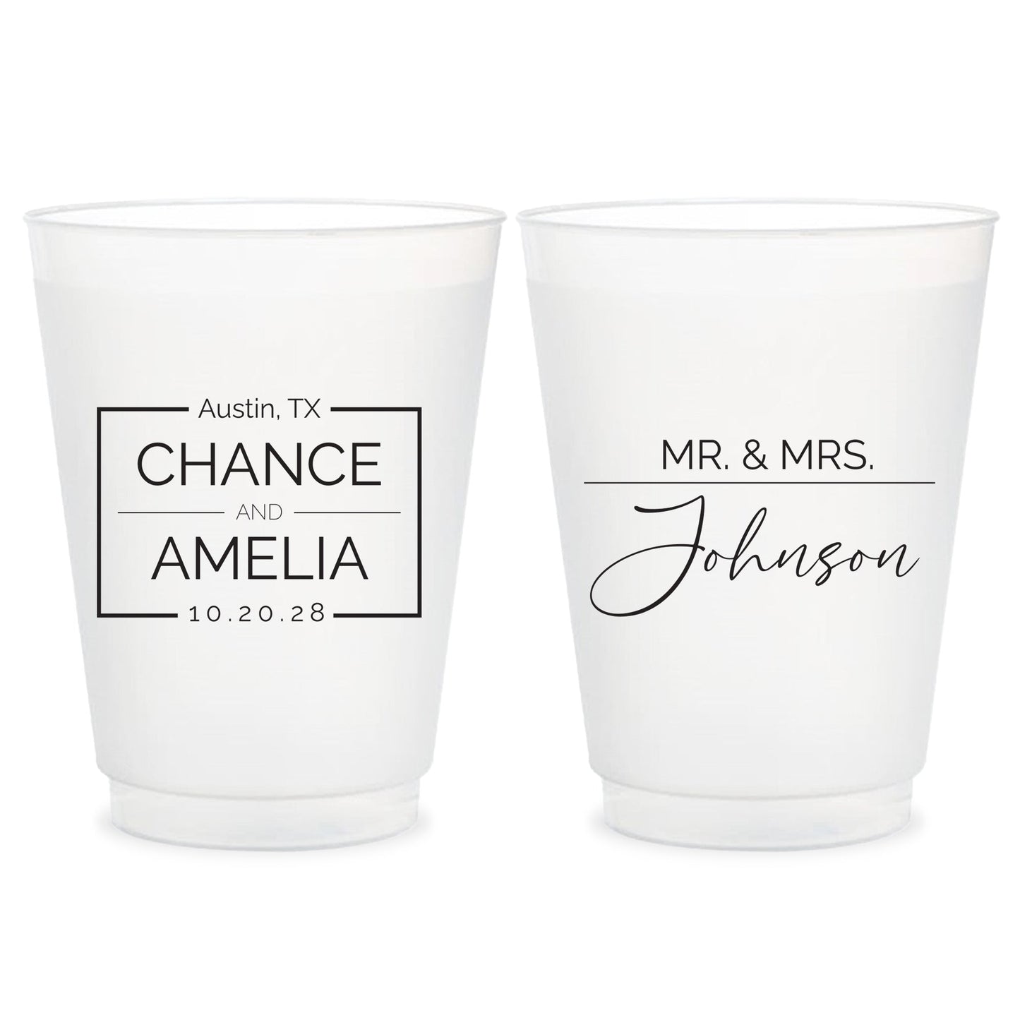 Personalized Wedding Frosted Cups (LP 73)