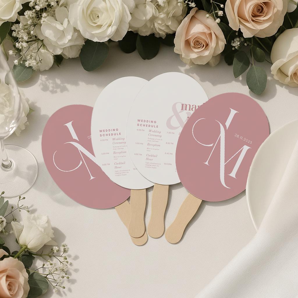 Personalized Hand Fan Wedding Favors (5)