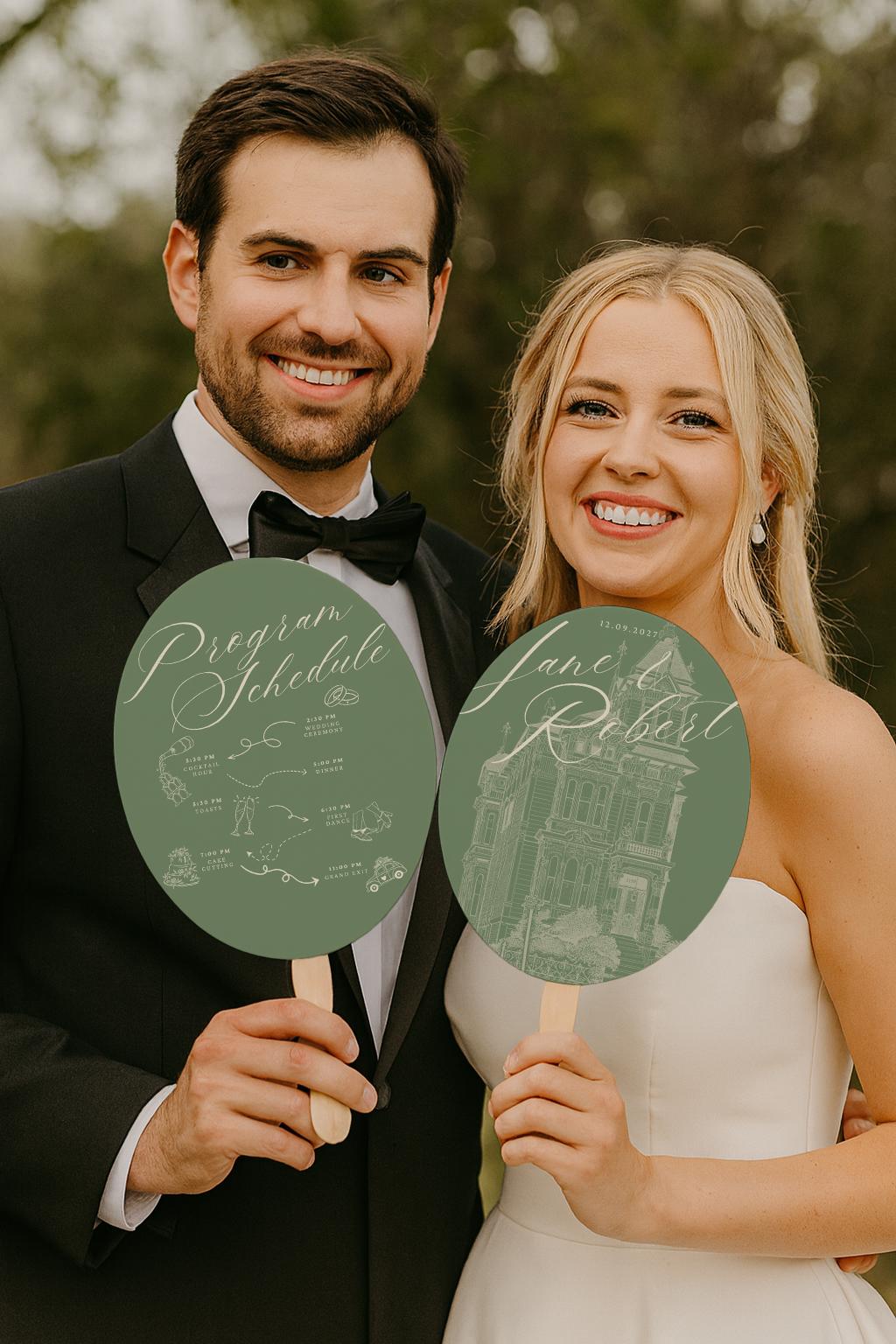 Wedding Guest Hand Fan Favors (7)