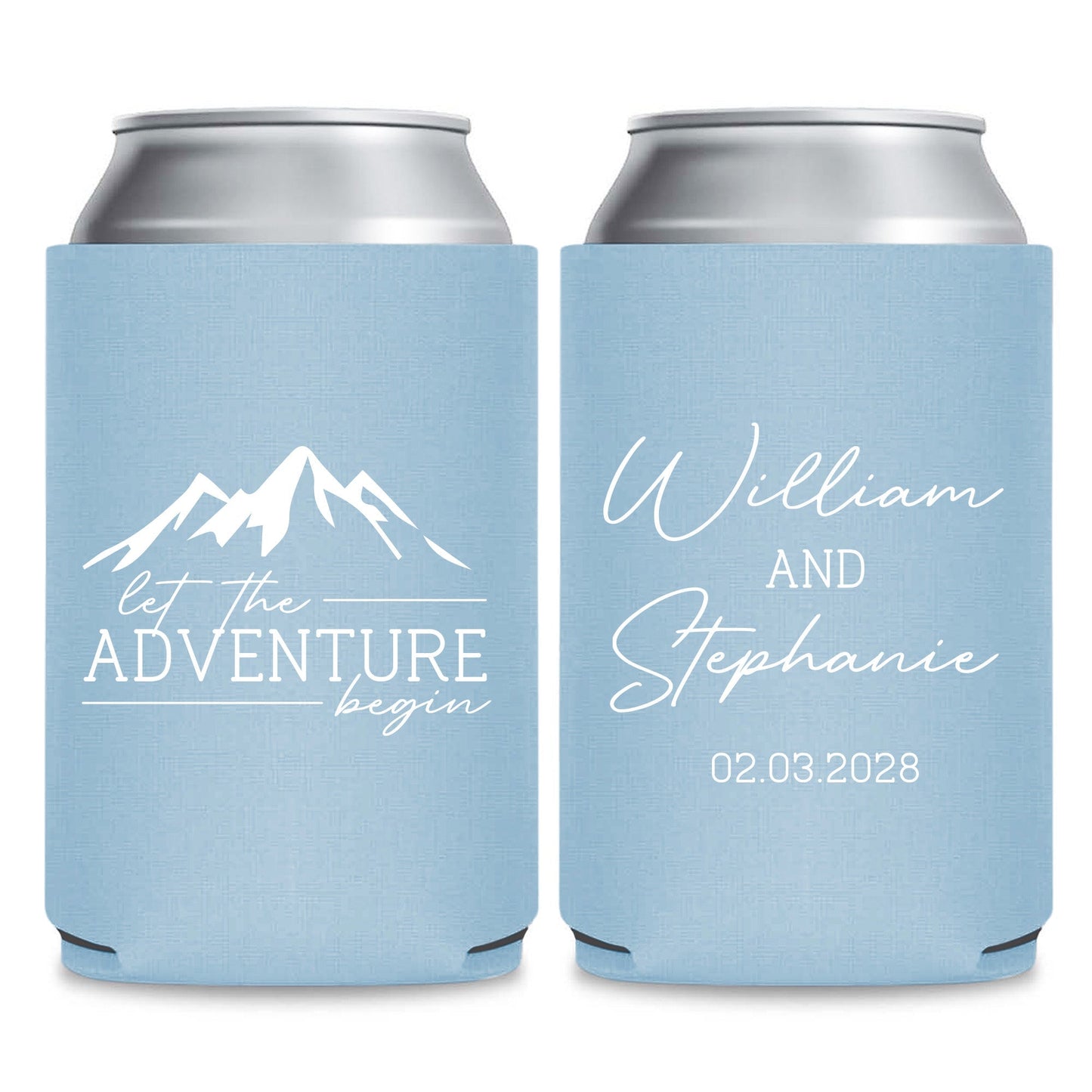Let The Adventure Begin Wedding Beer Huggers (LP 90)