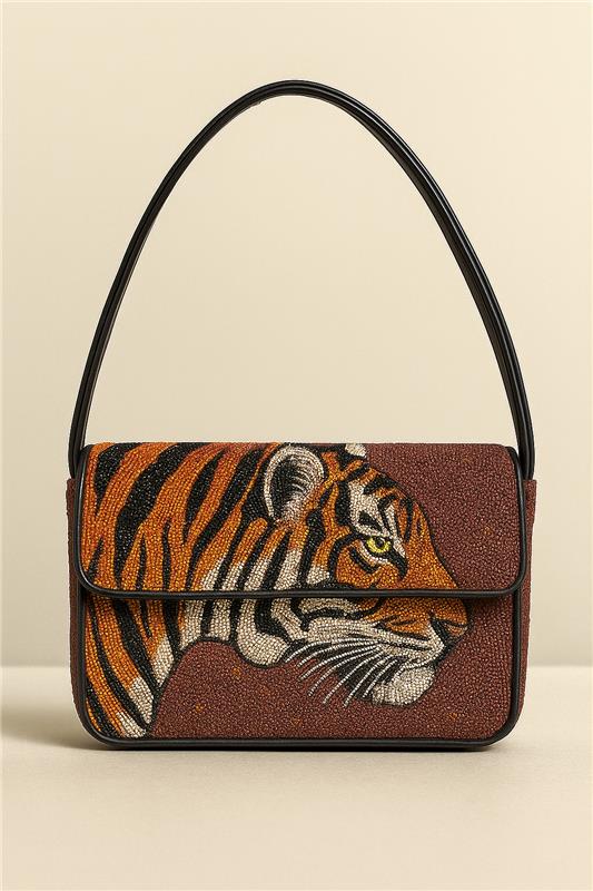 Tropical Beaded Shoulder Bag