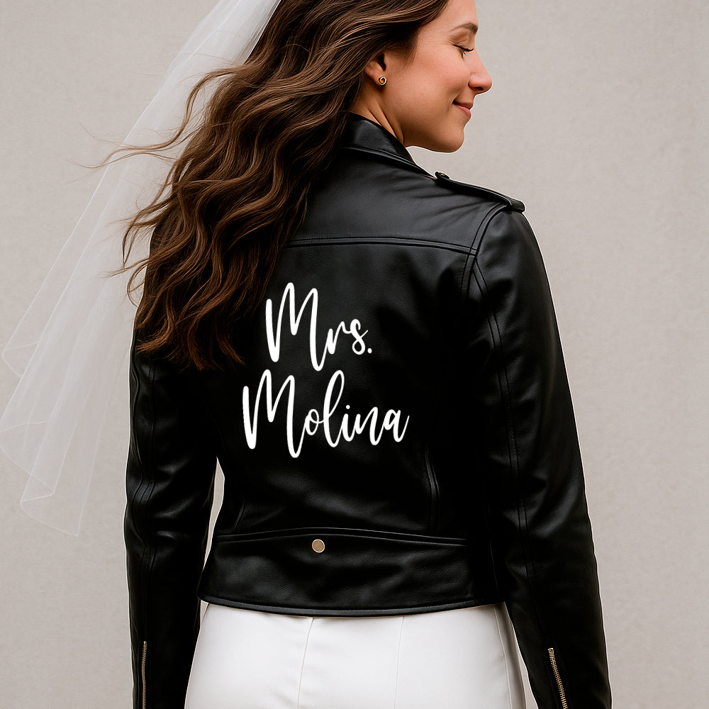 (Faux Leather) Customized Leather Jackets Bridal Gifts