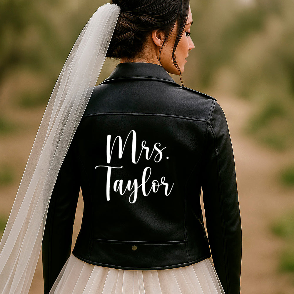 (Faux Leather) Mrs. Leather Jacket