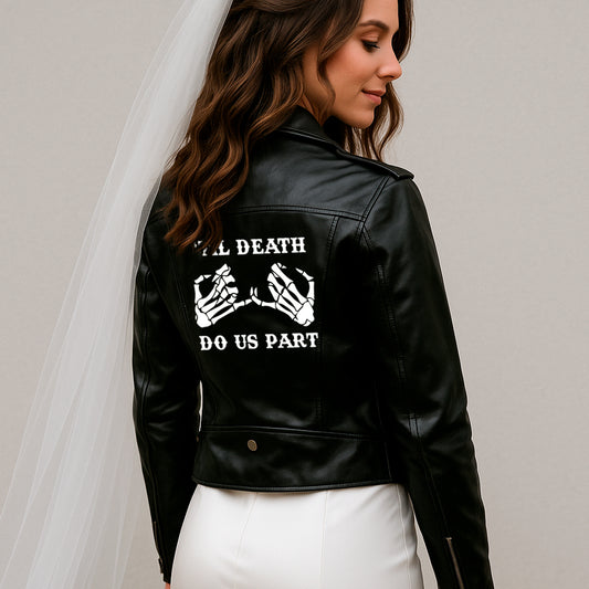 (Faux Leather) Black Till Death Jacket
