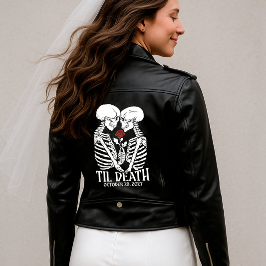 (Faux Leather) Til Death Leather Jacket for Brides