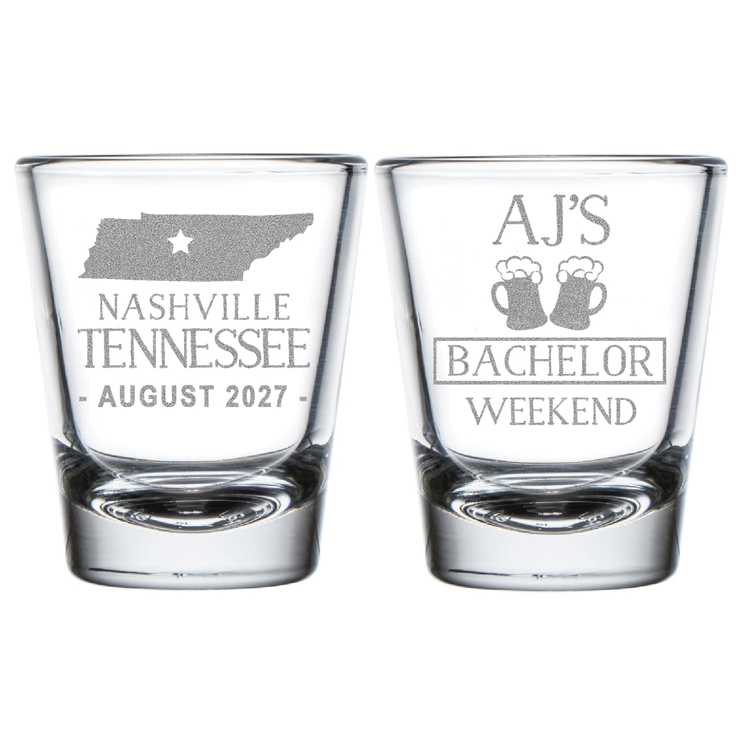 Personalized Bachelor Shot Glasses (CS 16)