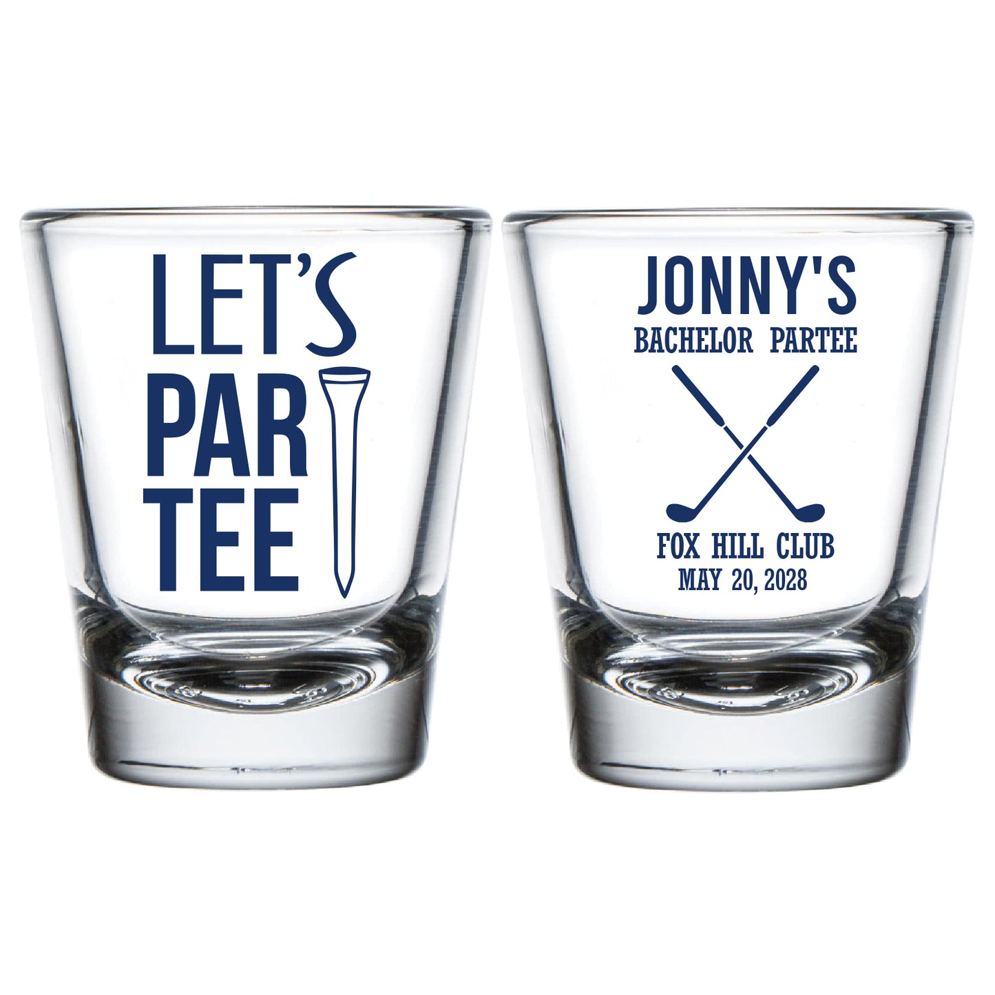 Personalized Bachelor Party Shot Glasses (CS 68)
