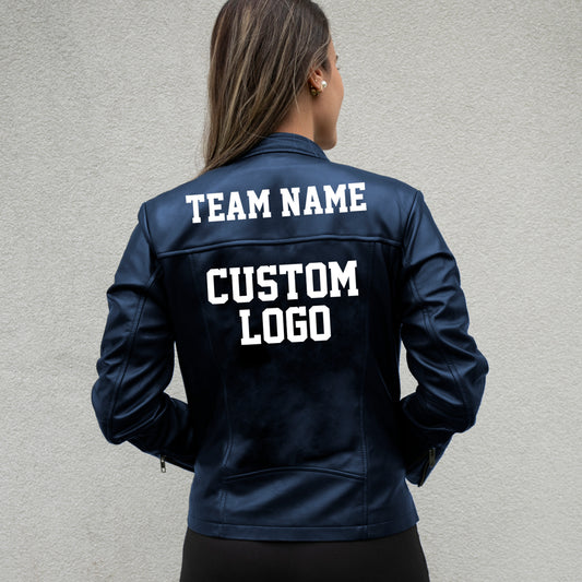 (Real Leather) Personalized Game Day Leather Jacket