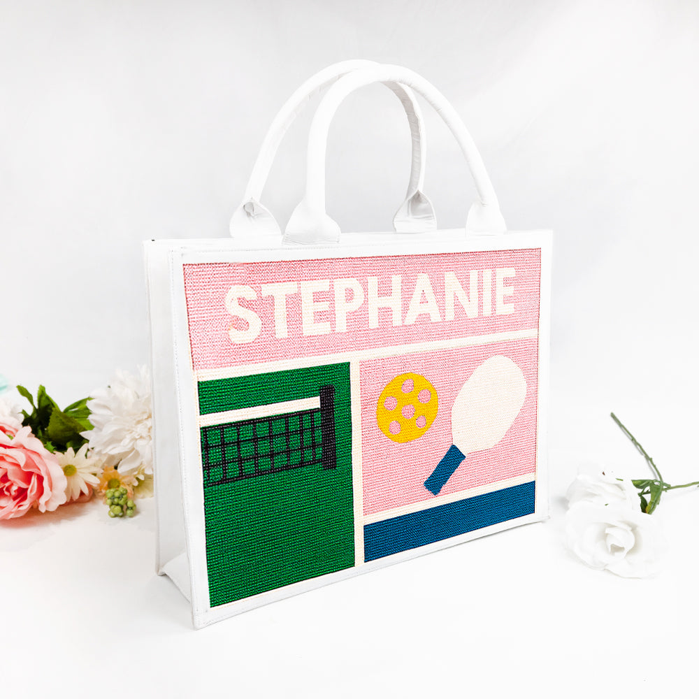 Pink Pickleball Tote Bag