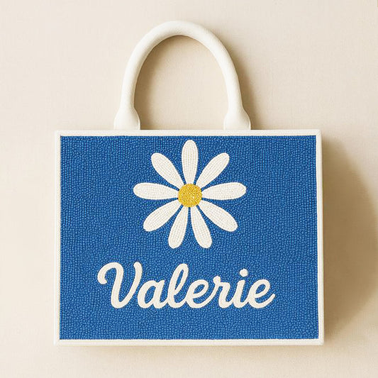 Flower Power Beaded Tote