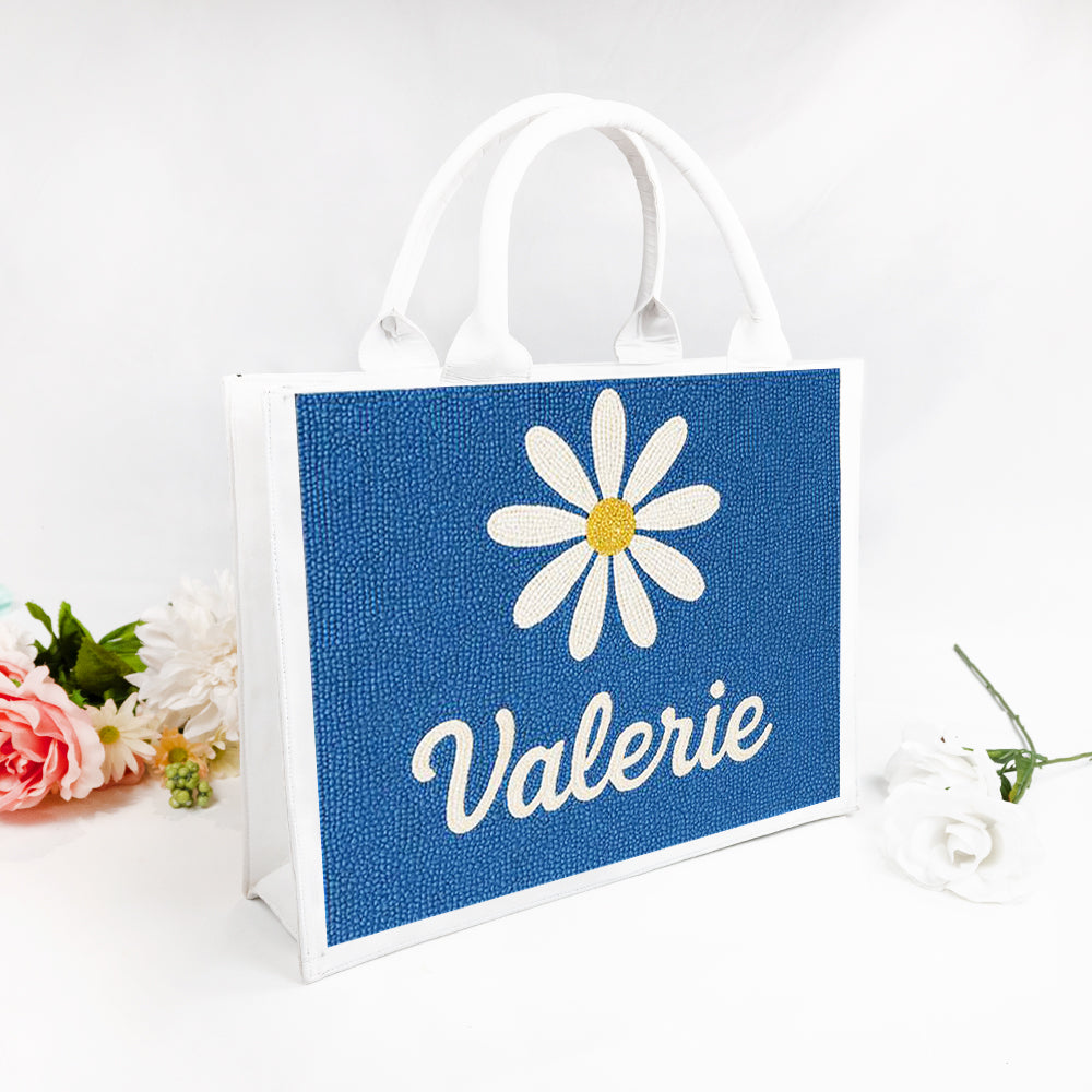 Flower Power Beaded Tote