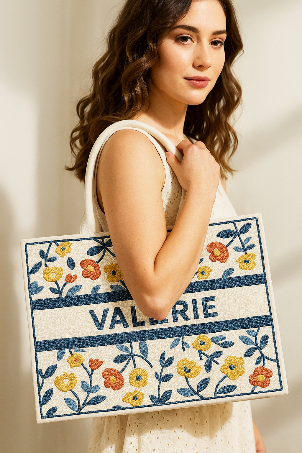 Custom Flower Tote Bag