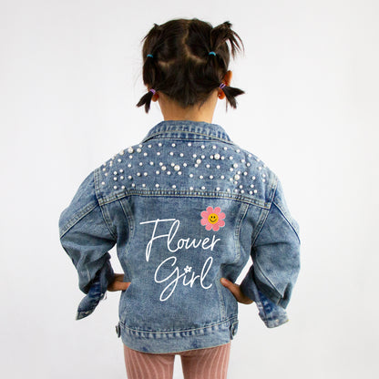 Personalized Flower Girl Denim Jacket