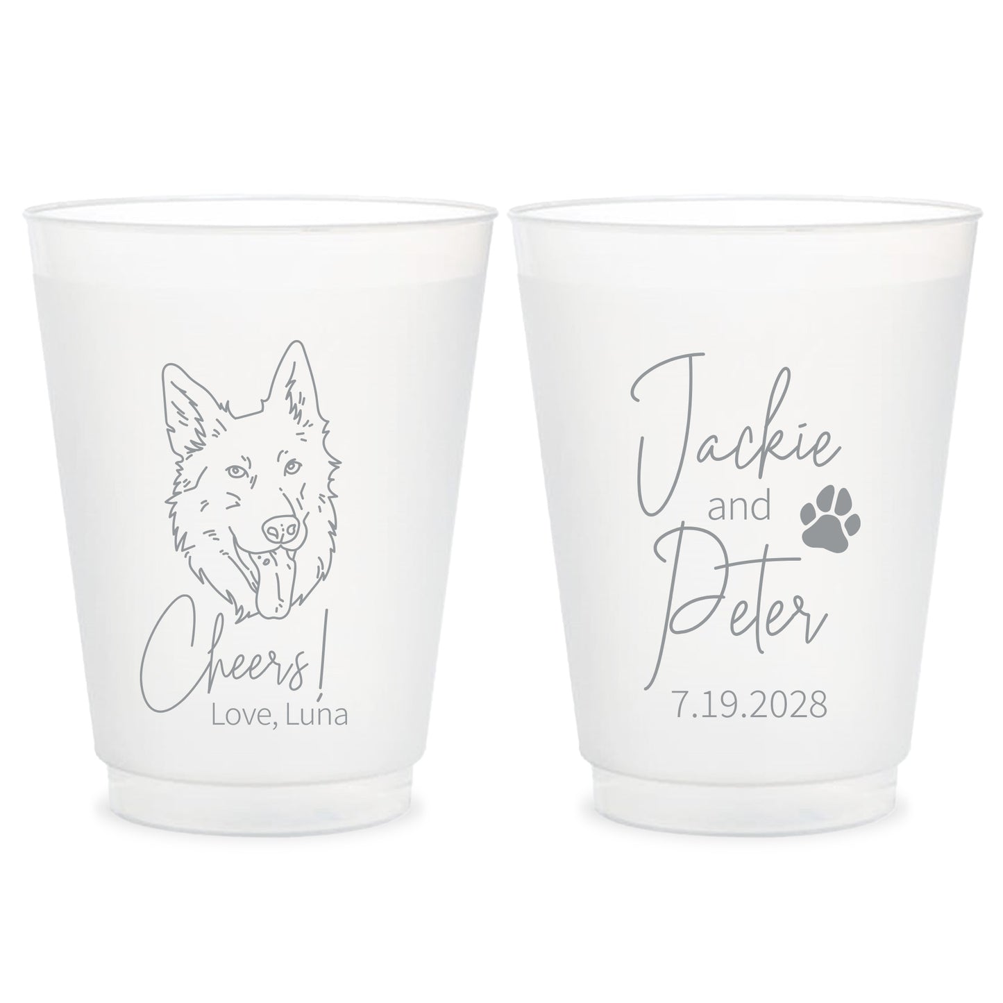 Pet Wedding Frosted Cups (LP 79)