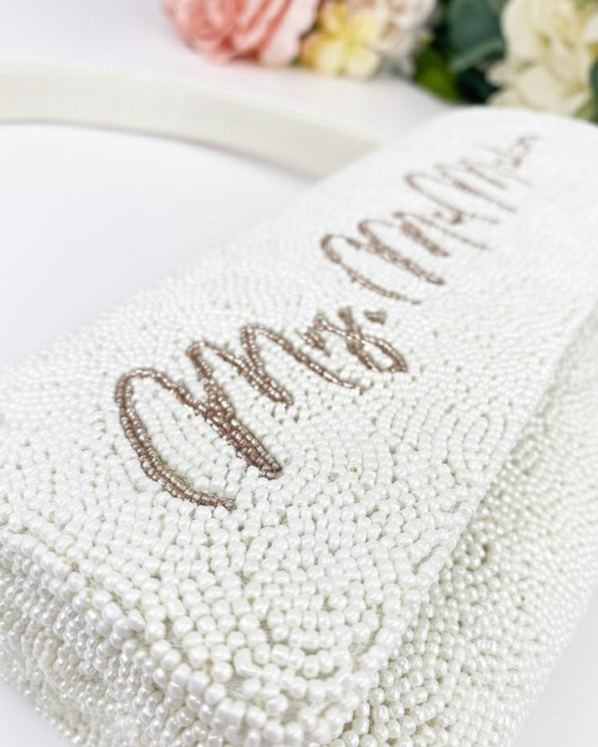 Beaded Barrel Shoulder Purse for Brides