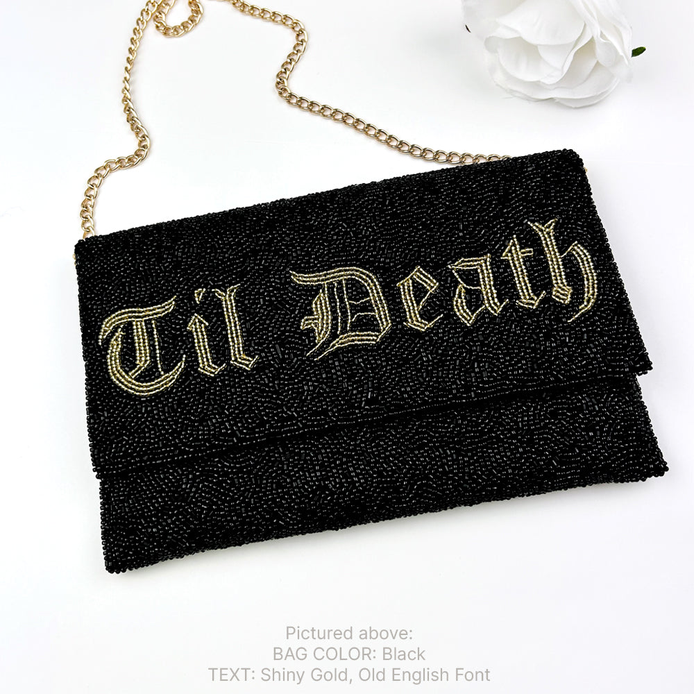 Personalized Til Death Clutch Purse Gift
