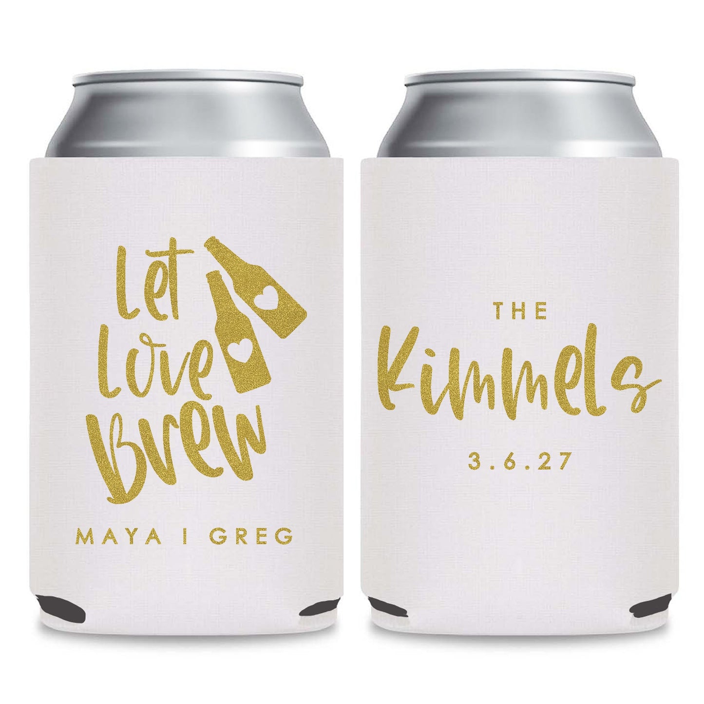 Let Love Brew Wedding Can Coolers (CS 654)
