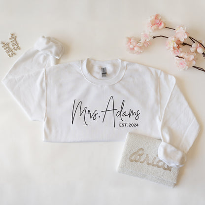 Personalized Mrs Sweaters