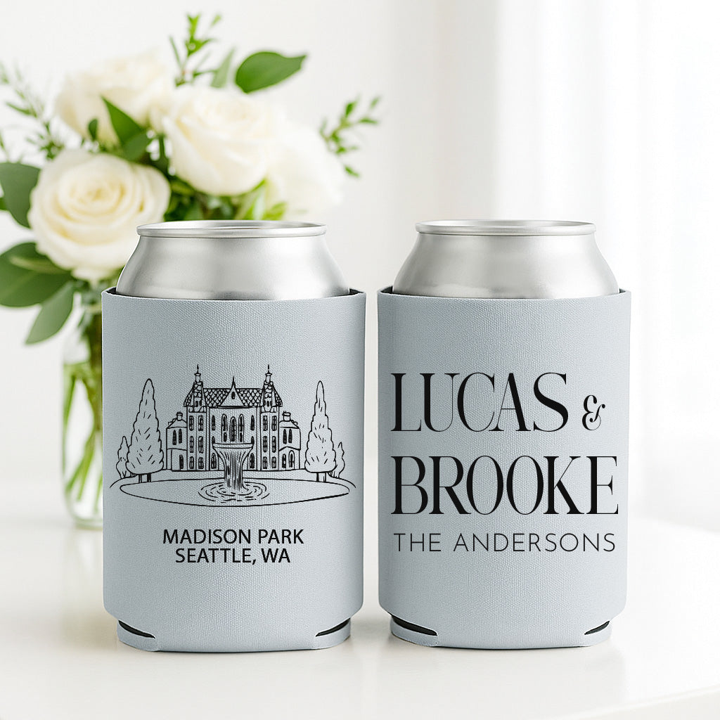 Venue and State Themed Can Coolers
