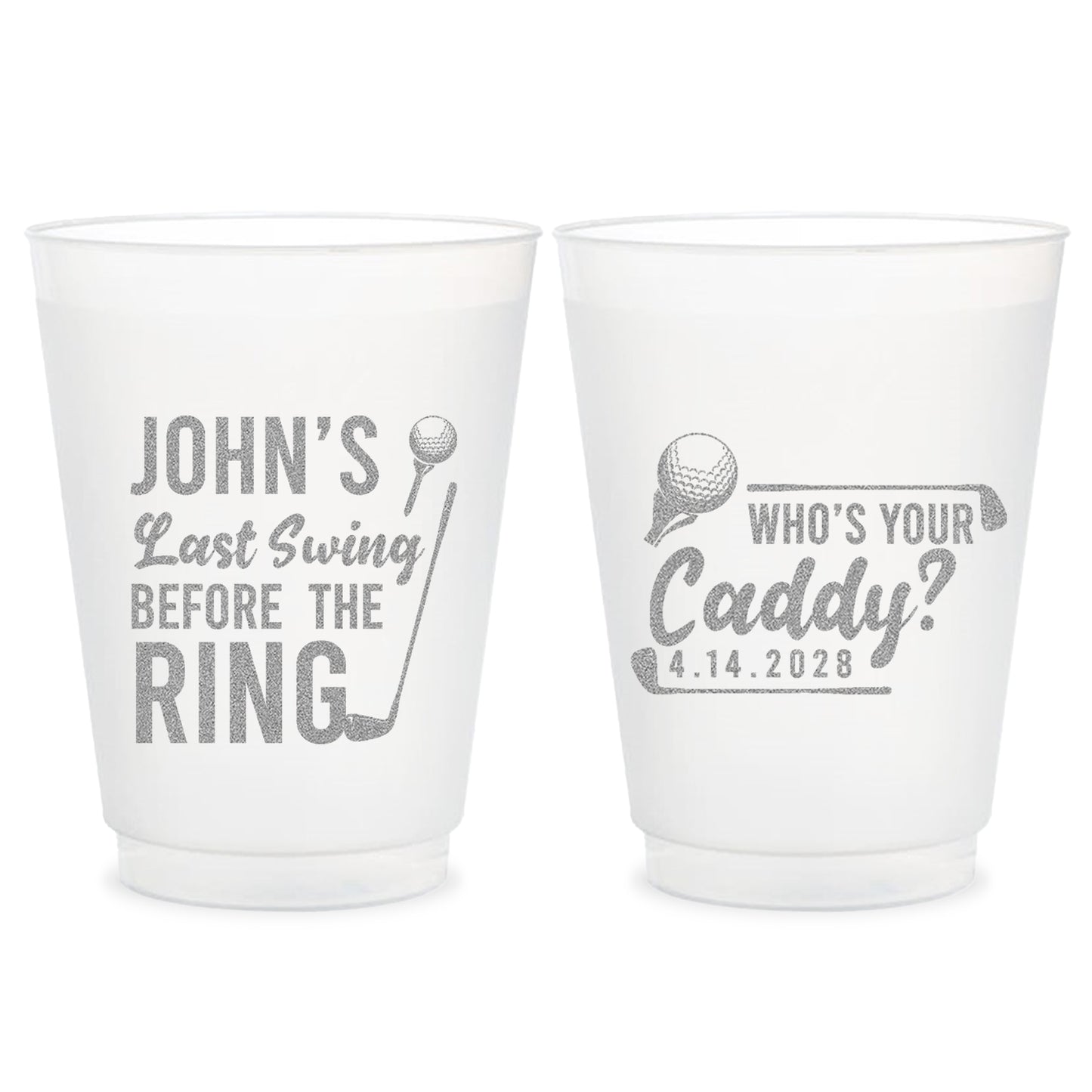 Golf Bachelor Party Frosted Cup Favors (PK 237)