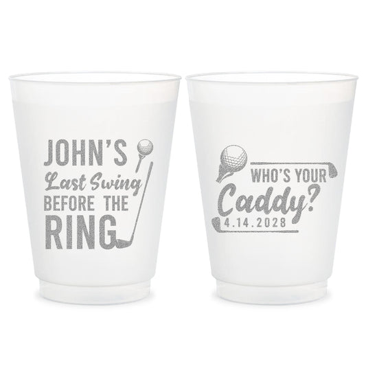 Golf Bachelor Party Frosted Cup Favors (PK 237)