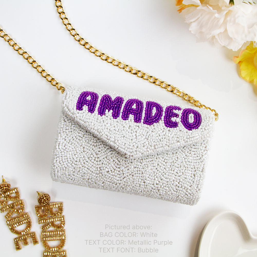Tiny Beaded Envelope Clutch for Flower Girl - TIENV