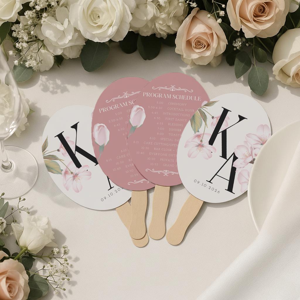 Wedding Guest Hand Fan Table Markers (11)
