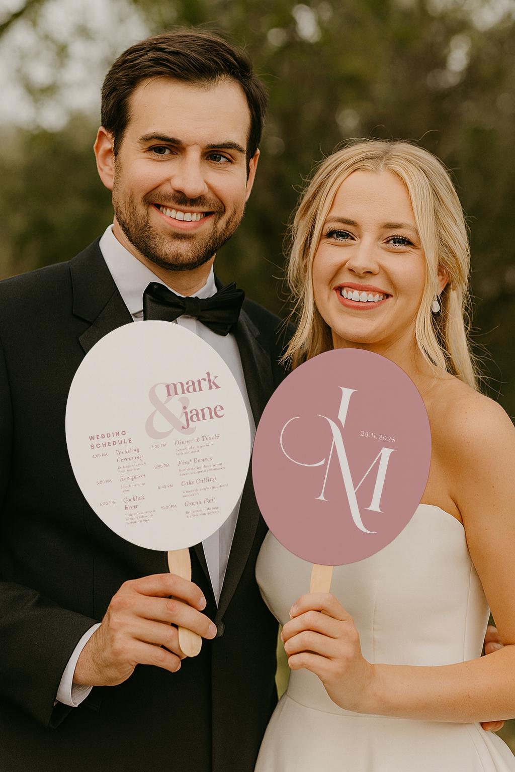 Personalized Hand Fan Wedding Favors (5)