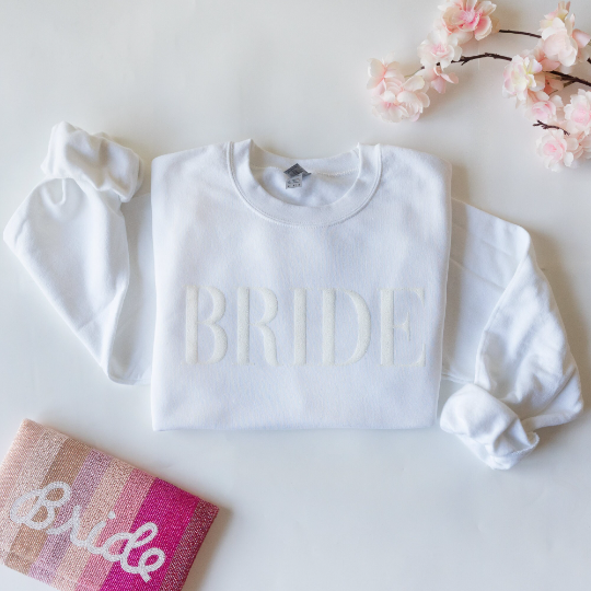 Bride Embossed Sweatshirt