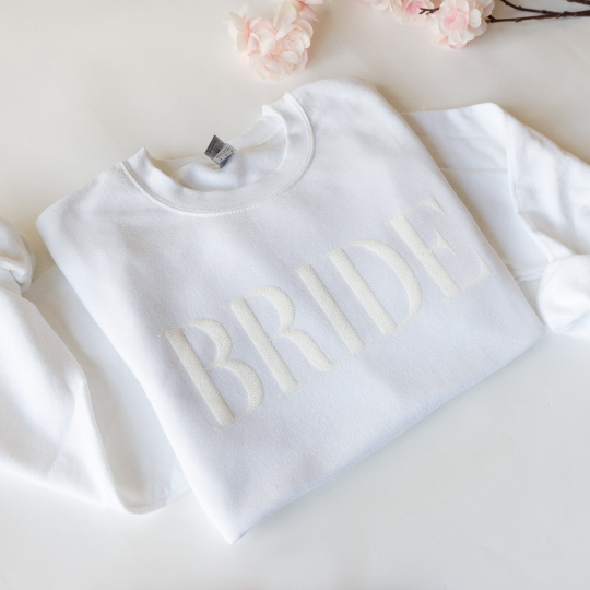 Bride Embossed Sweatshirt